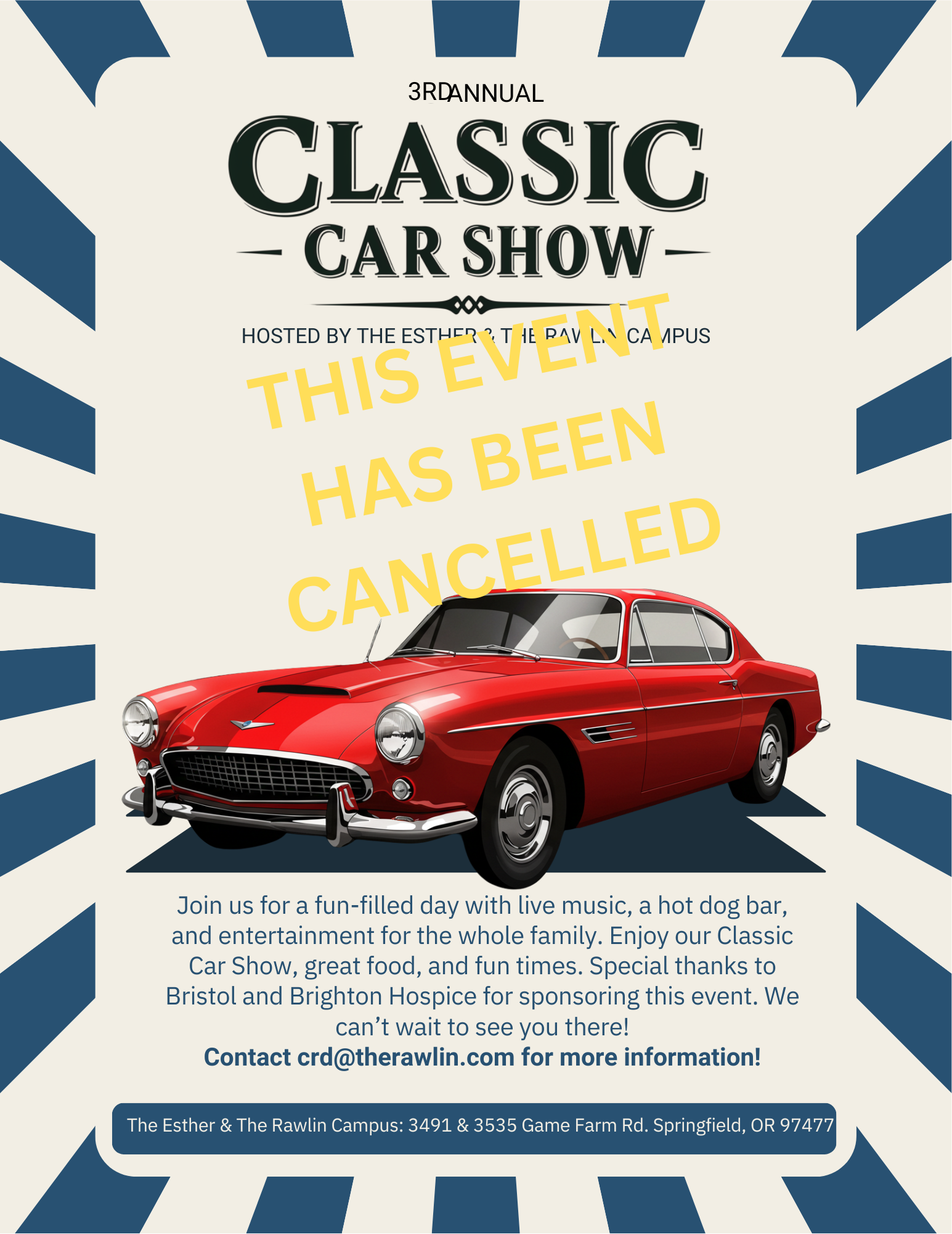 THIS EVENT HAS BEEN CANCELLED
